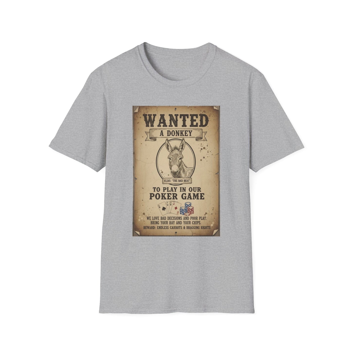 Funny Poker Donkey Unisex T-Shirt