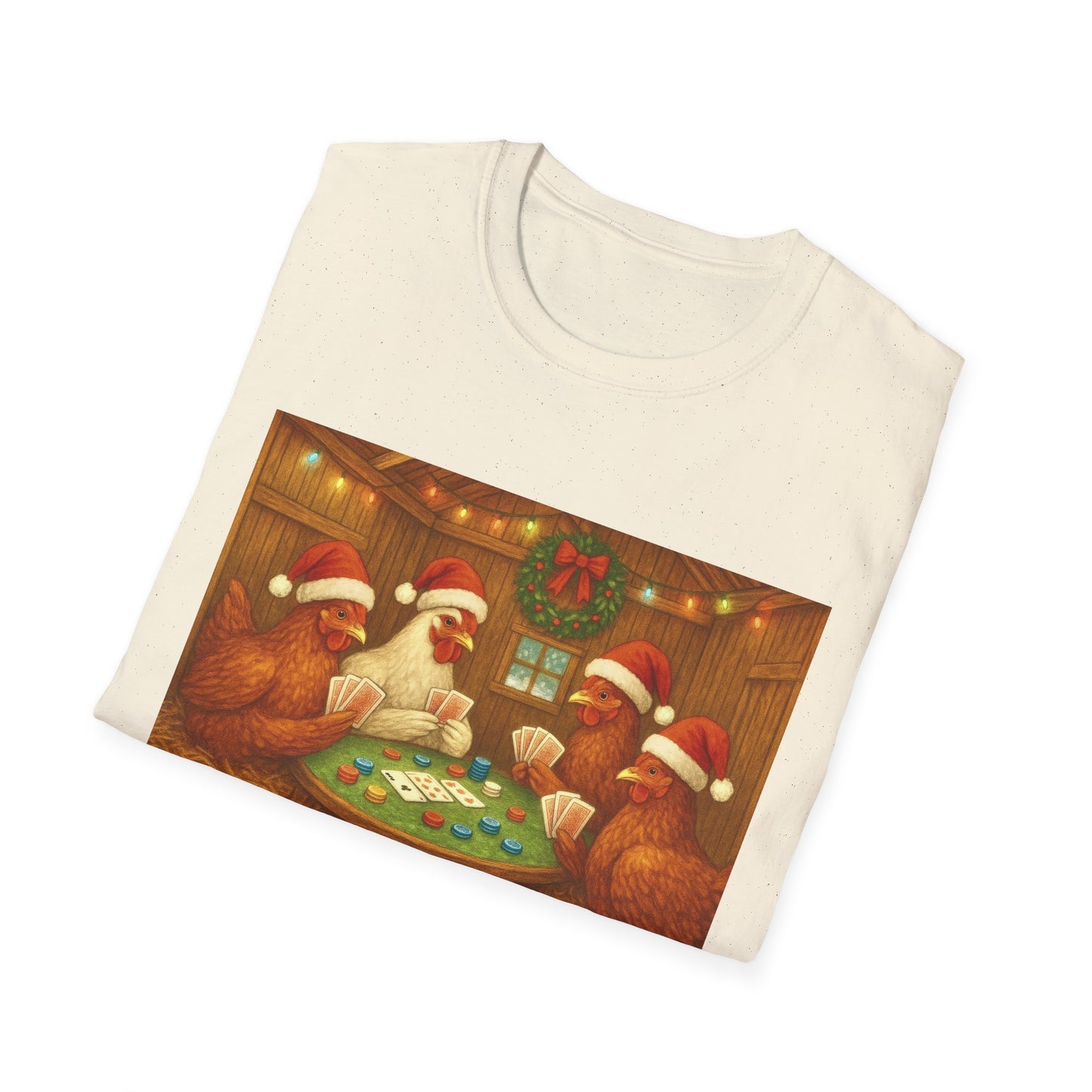 Christmas Poker Hens T-Shirt