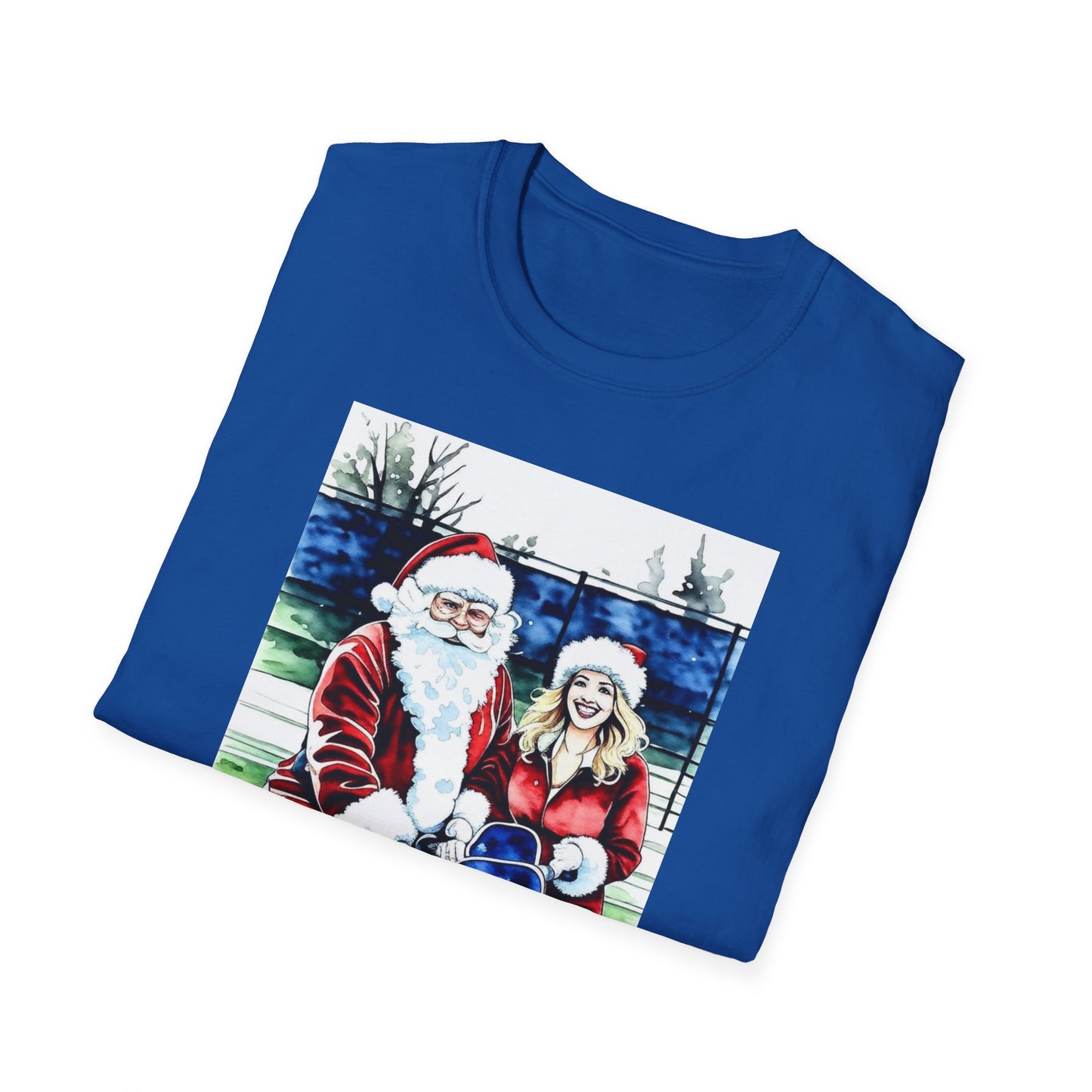 Santa Family Pickleball Portrait T-Shirt