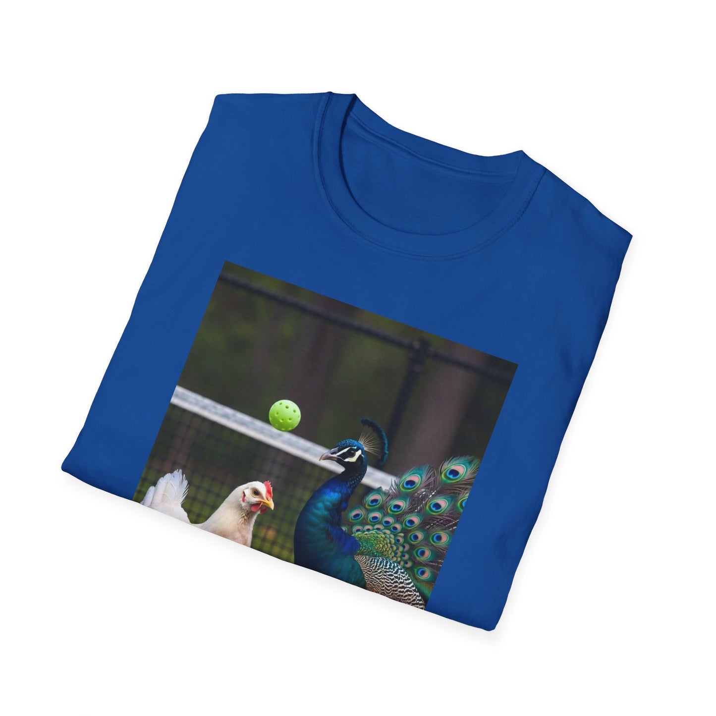 Hen vs Peacock Pickleball Beauty Match T-Shirt
