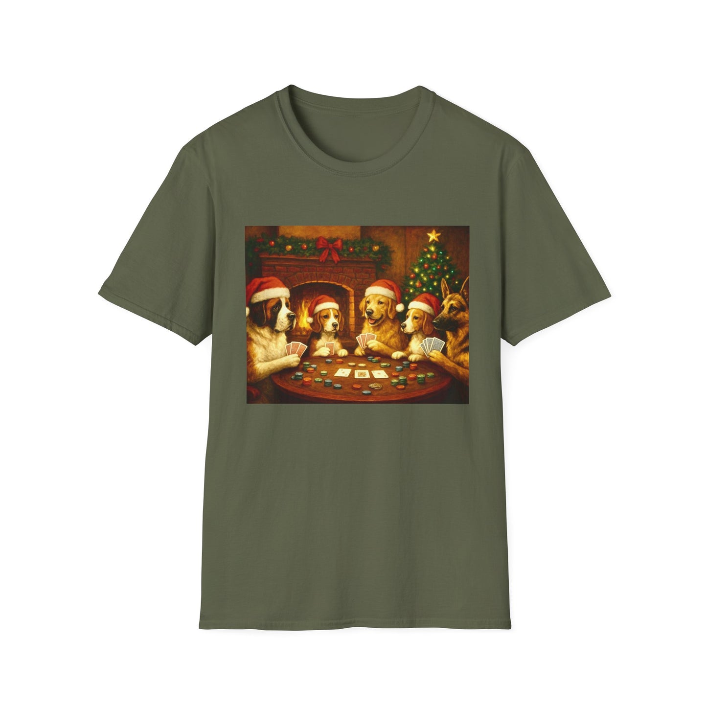 Santa Pups Poker Night T-Shirt