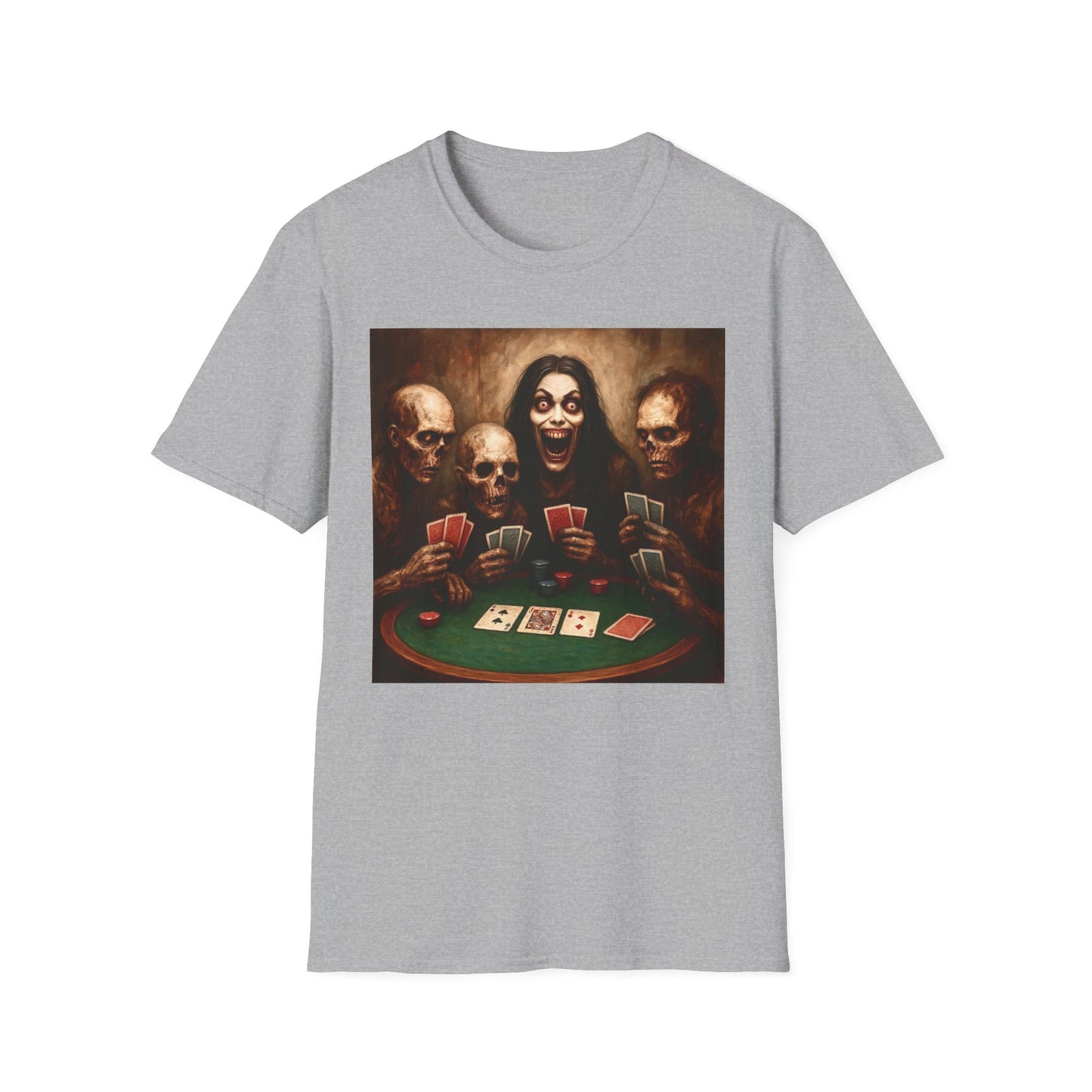 Zombie T-Shirt - Graveyard Zombies Playing Poker