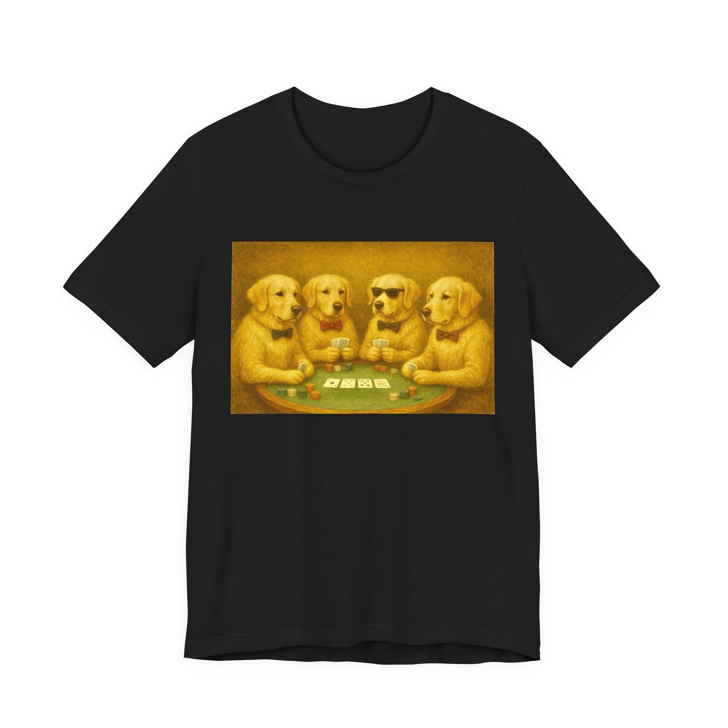 Golden Retrievers Playing Poker Tee