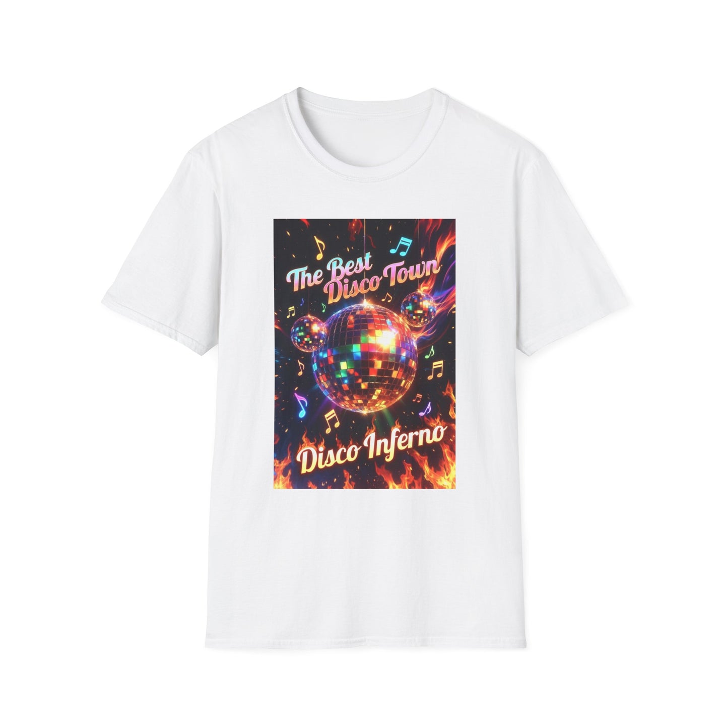 Disco Inferno Tee — Retro 70s Dance Party T-Shirt