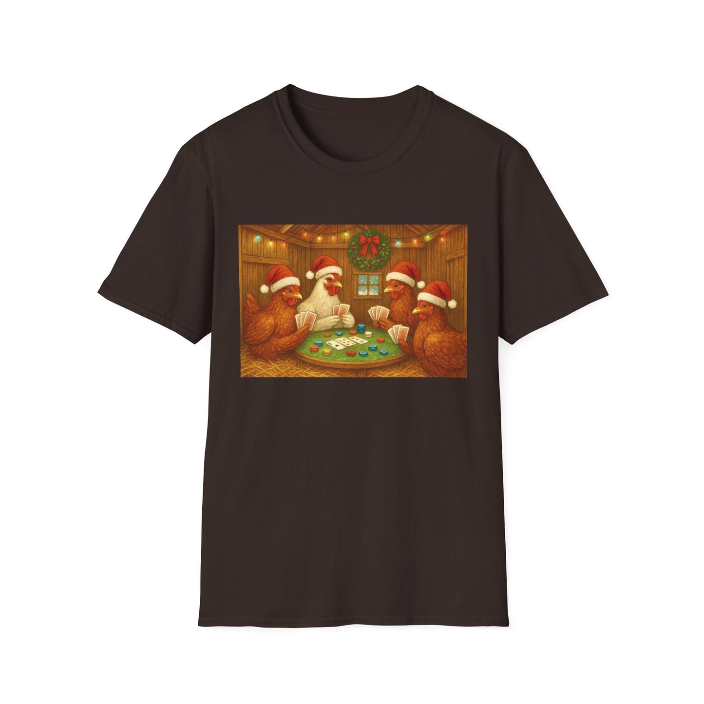 Christmas Poker Hens T-Shirt