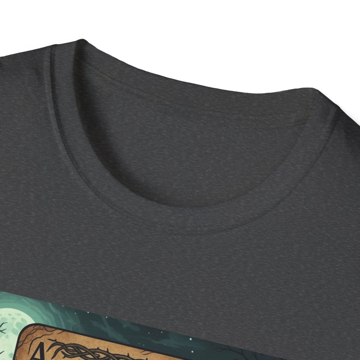 Eerie Ace of Spades Death Card Design Unisex Tee