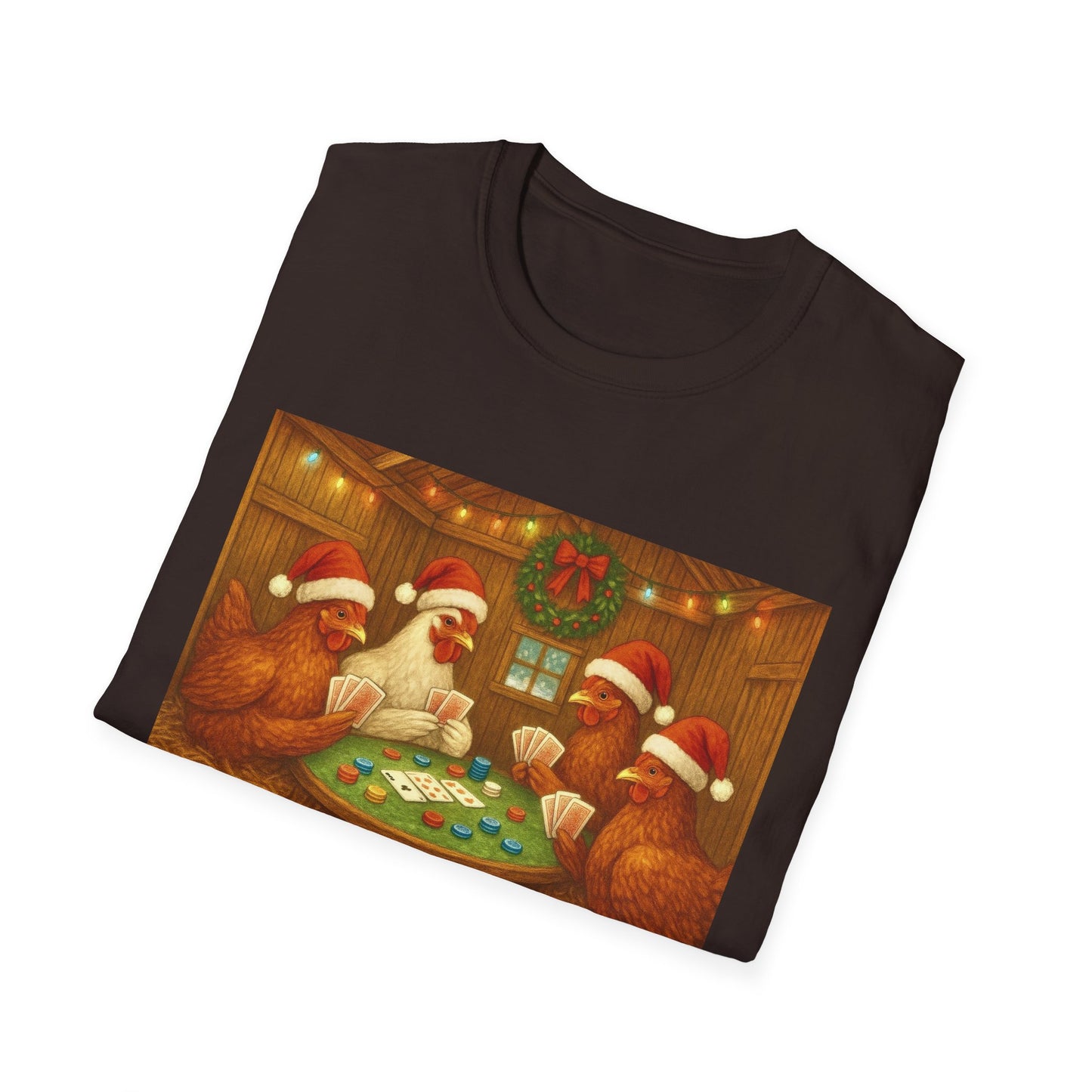 Christmas Poker Hens T-Shirt