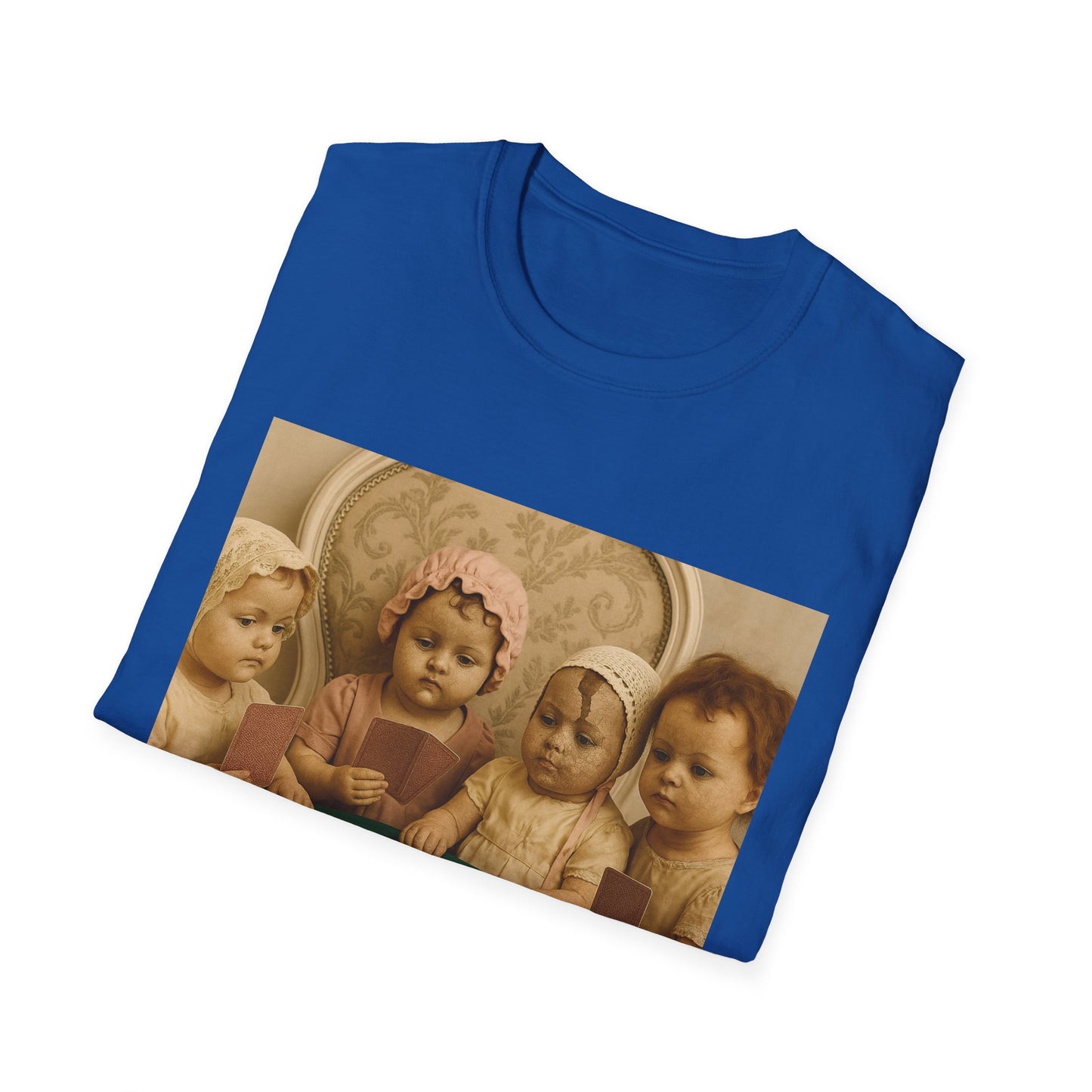 Vintage Dolls Playing Poker Unisex T-Shirt