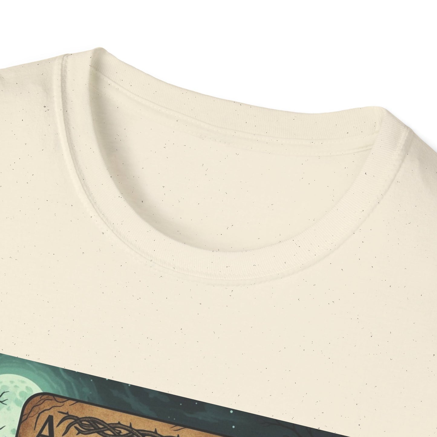 Eerie Ace of Spades Death Card Design Unisex Tee