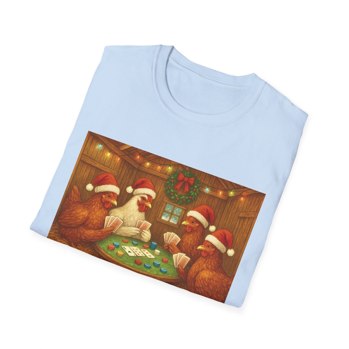 Christmas Poker Hens T-Shirt