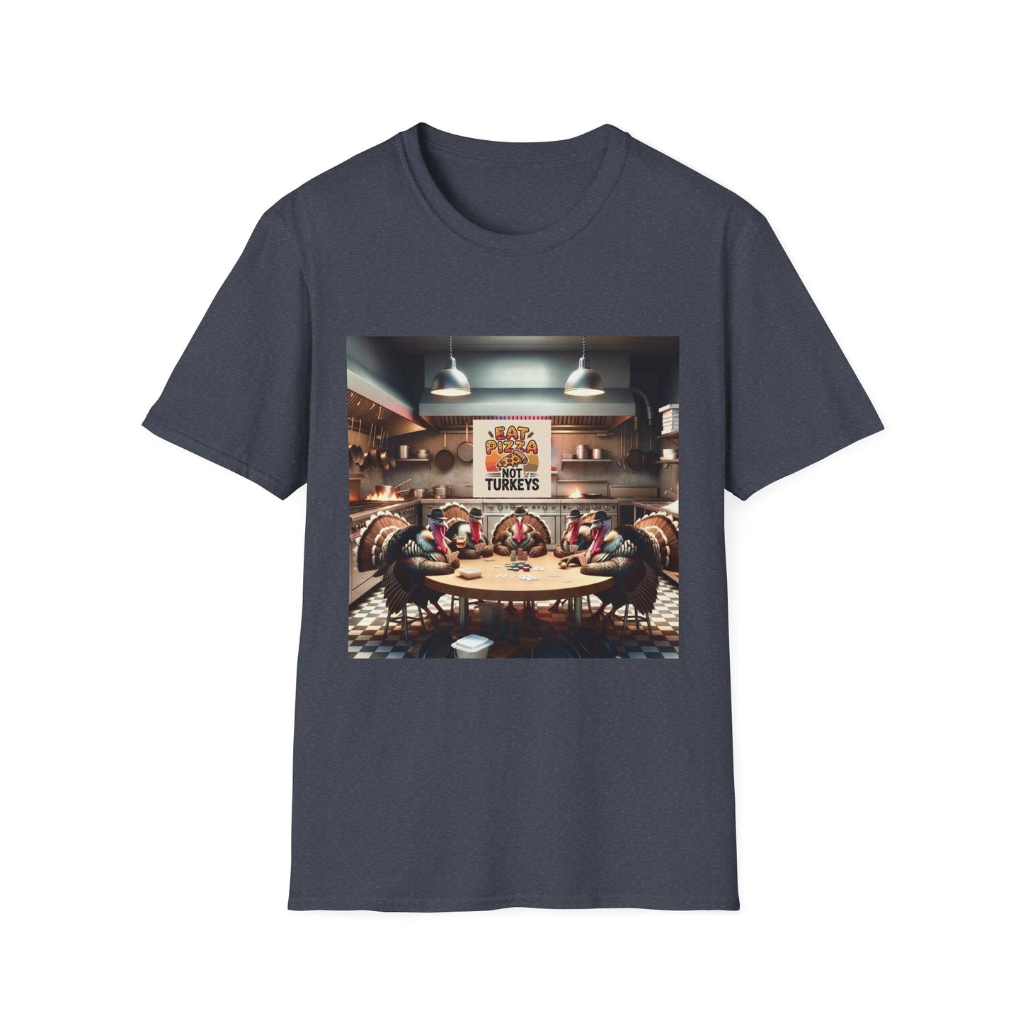 Pizza Lover T-Shirt - Eat Pizza, not poker playing turkeys