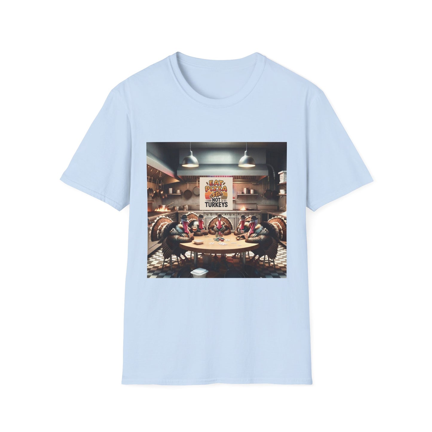 Pizza Lover T-Shirt - Eat Pizza, not poker playing turkeys