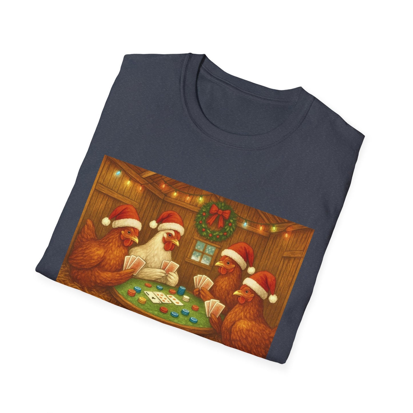 Christmas Poker Hens T-Shirt