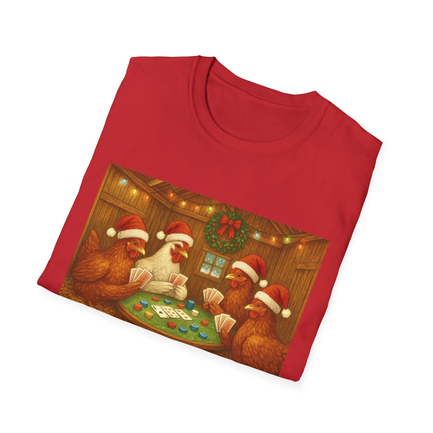 Christmas Poker Hens T-Shirt