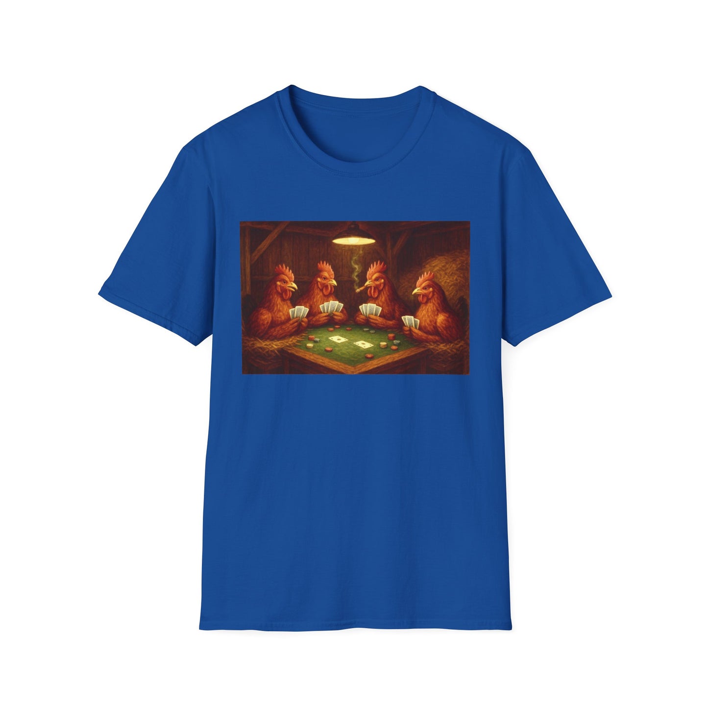 Red Chickens Playing Poker Tee