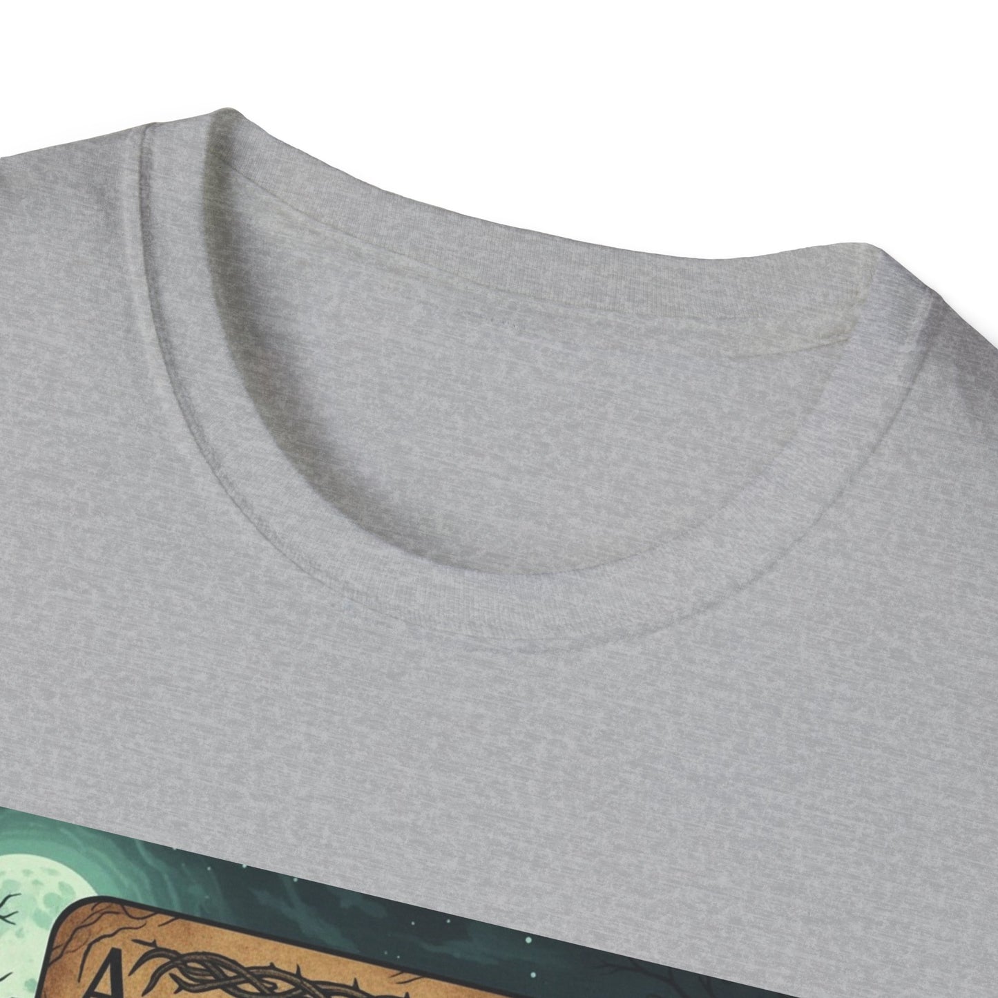 Eerie Ace of Spades Death Card Design Unisex Tee