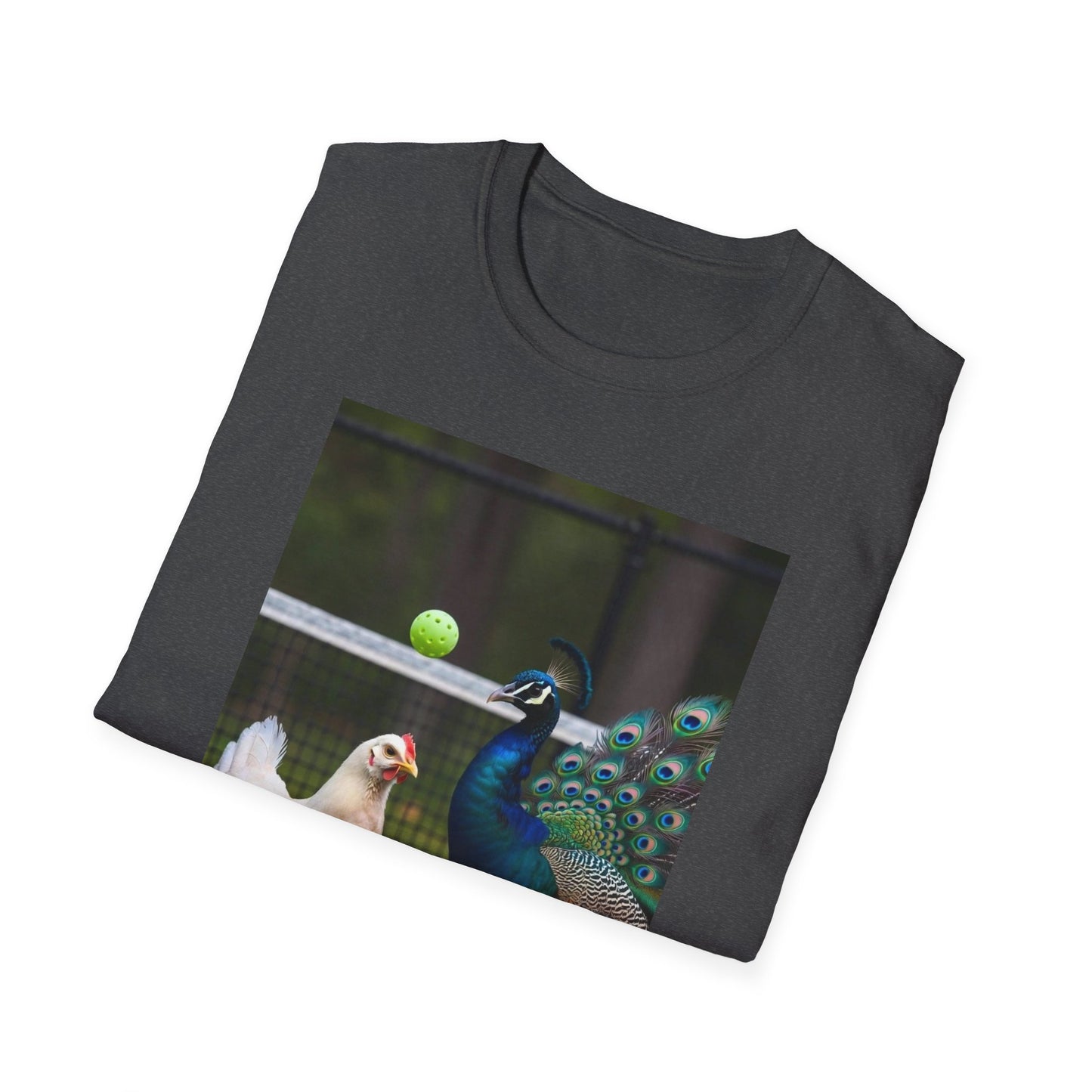 Hen vs Peacock Pickleball Beauty Match T-Shirt