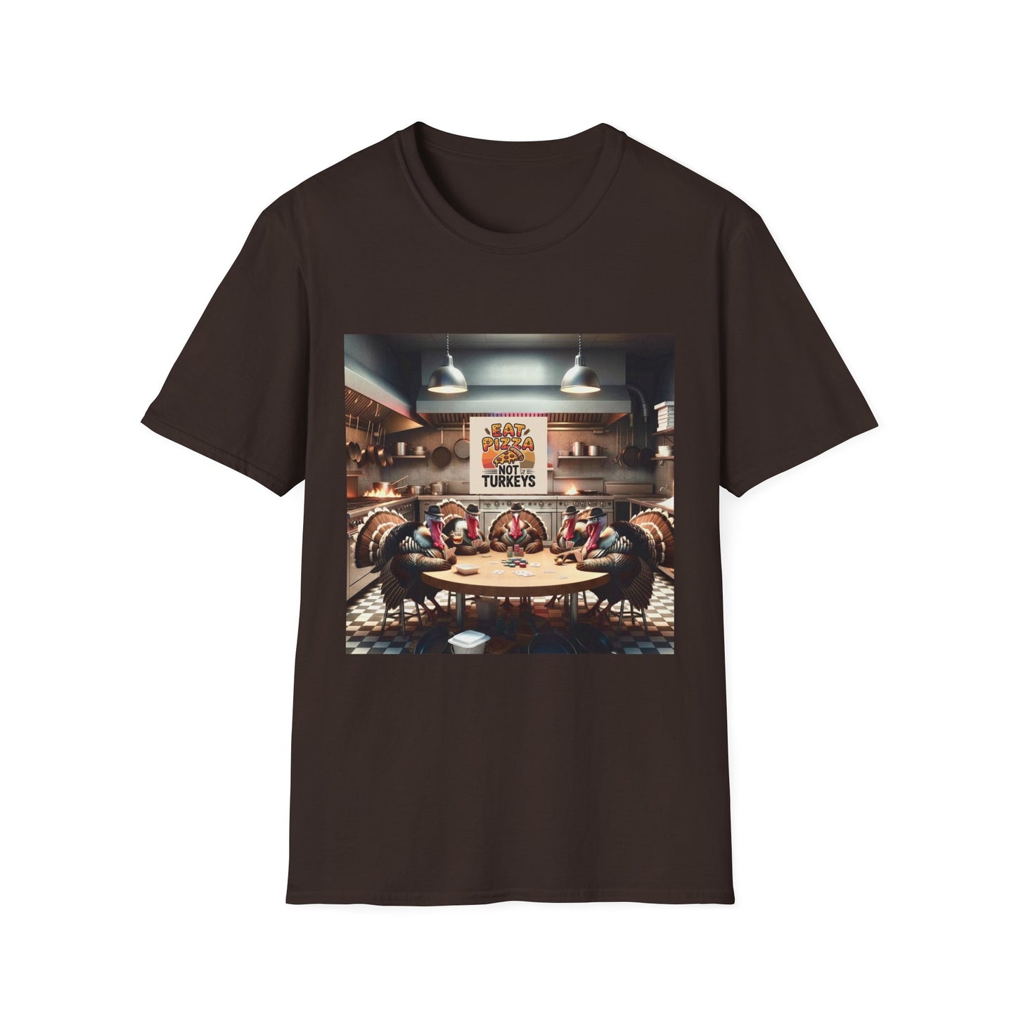 Pizza Lover T-Shirt - Eat Pizza, not poker playing turkeys