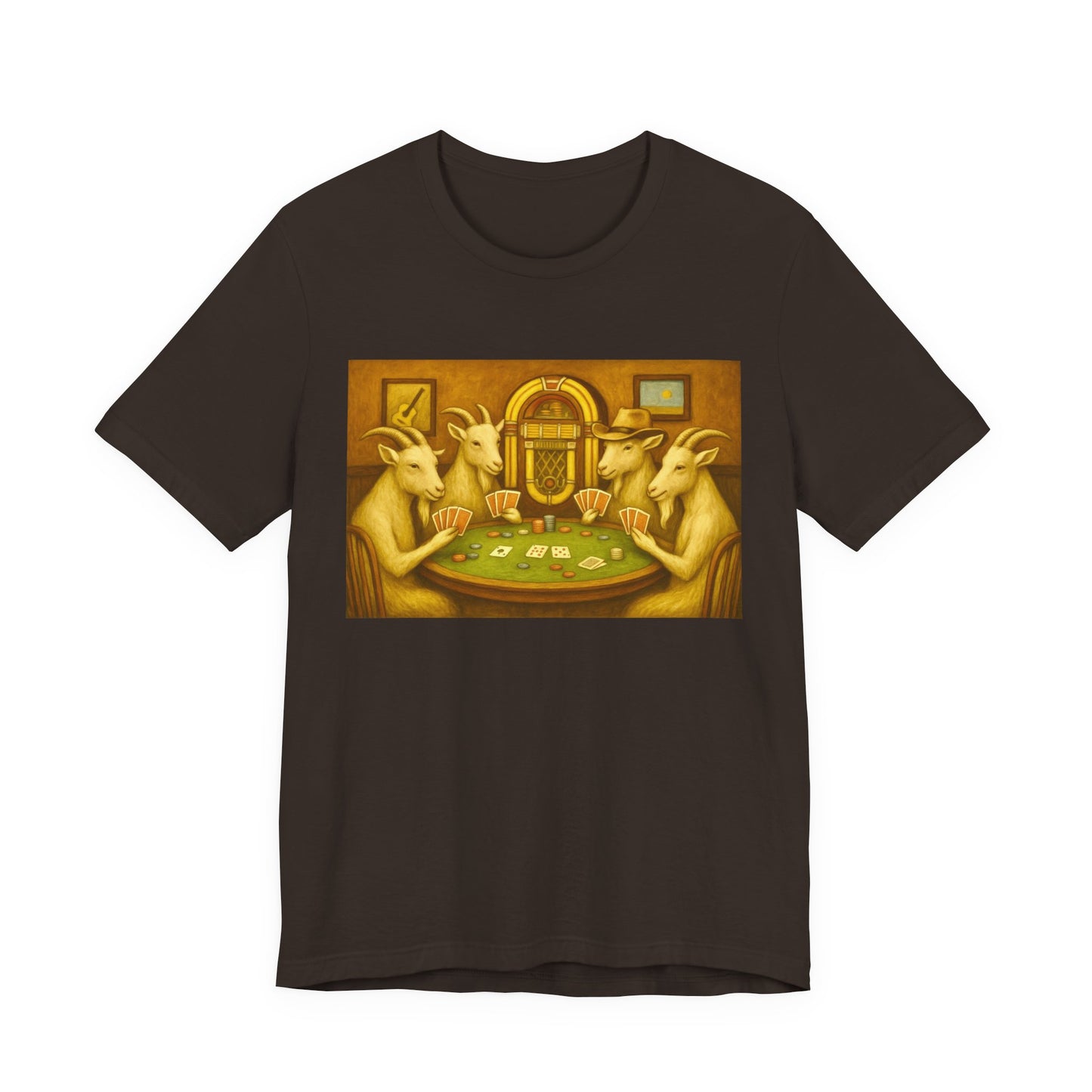 Goats Playing Poker Tee Shirt