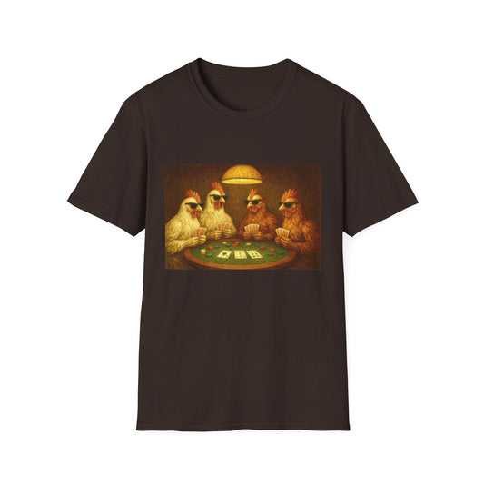 Funny Shady Chickens Poker Unisex T-Shirt