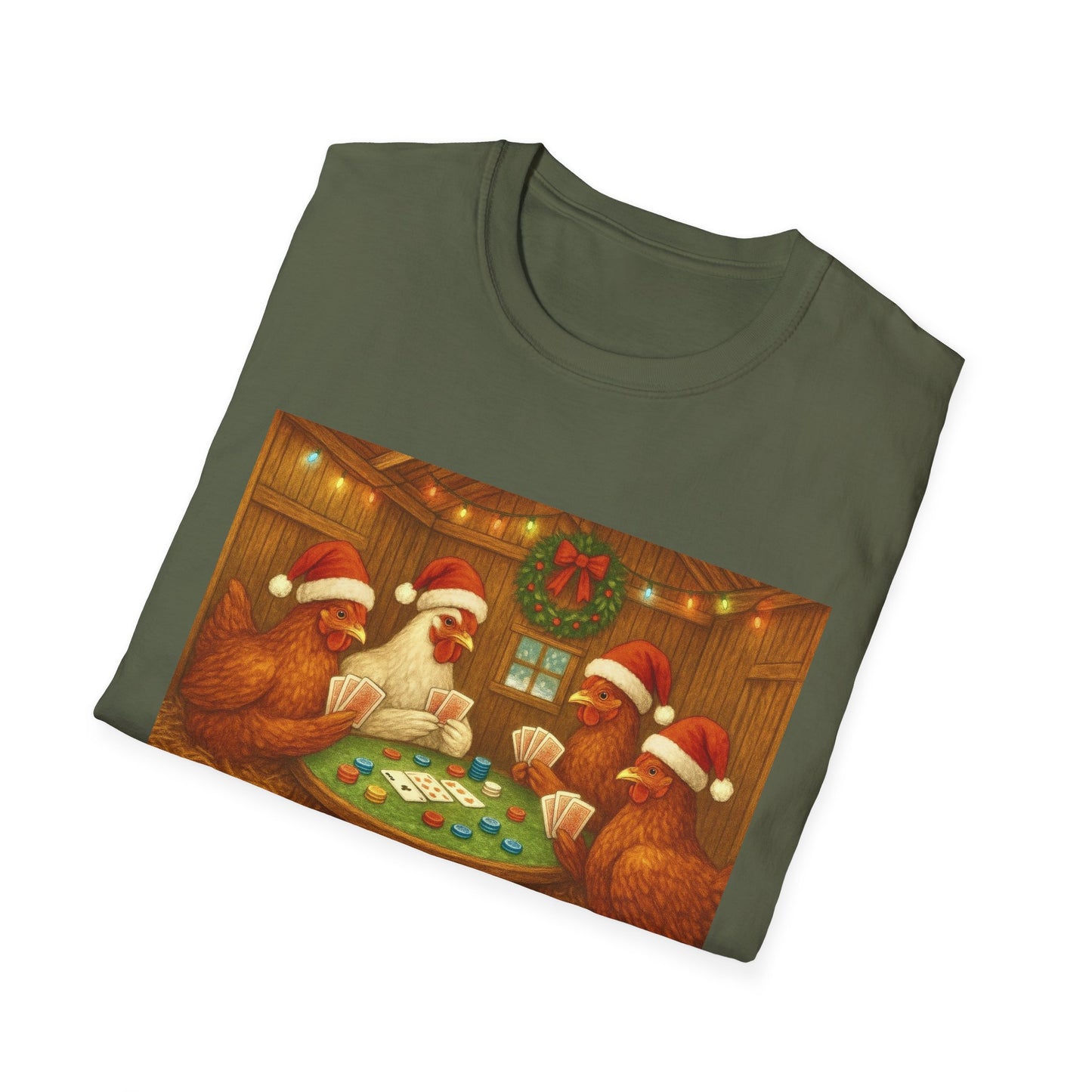 Christmas Poker Hens T-Shirt