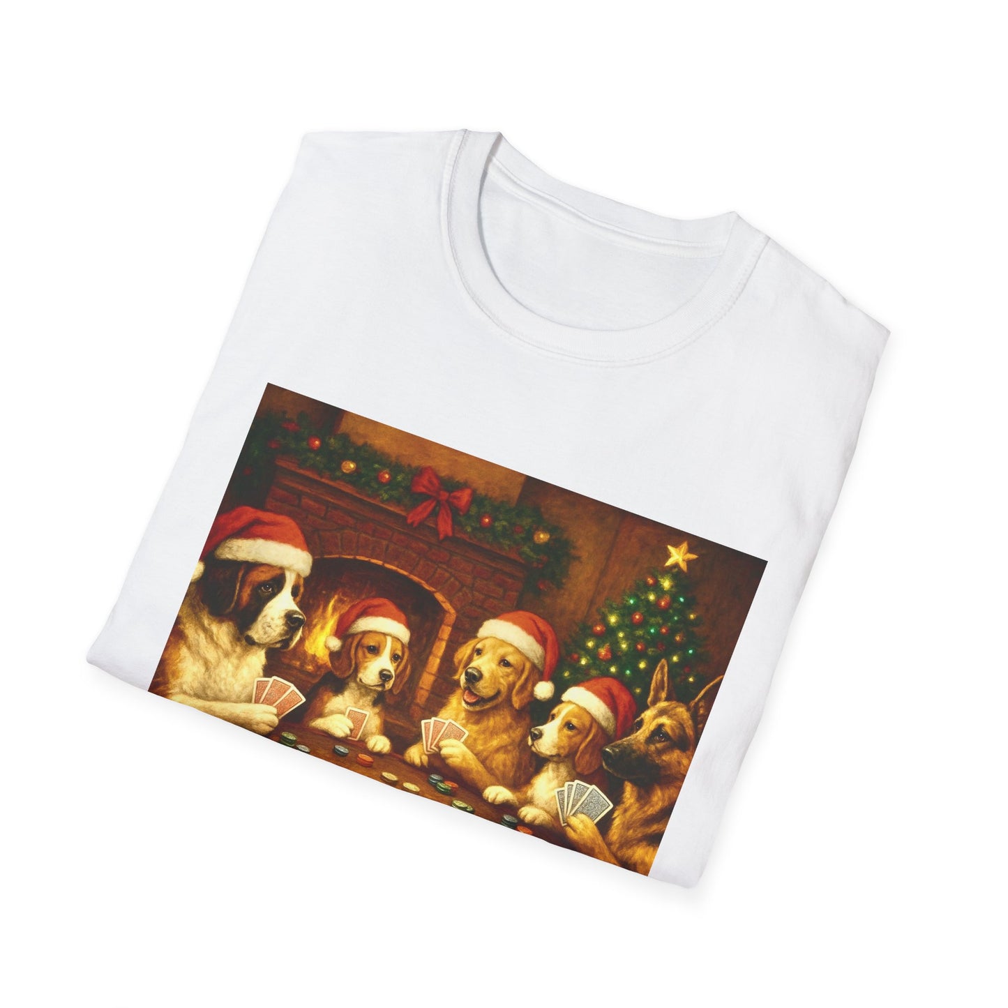 Santa Pups Poker Night T-Shirt