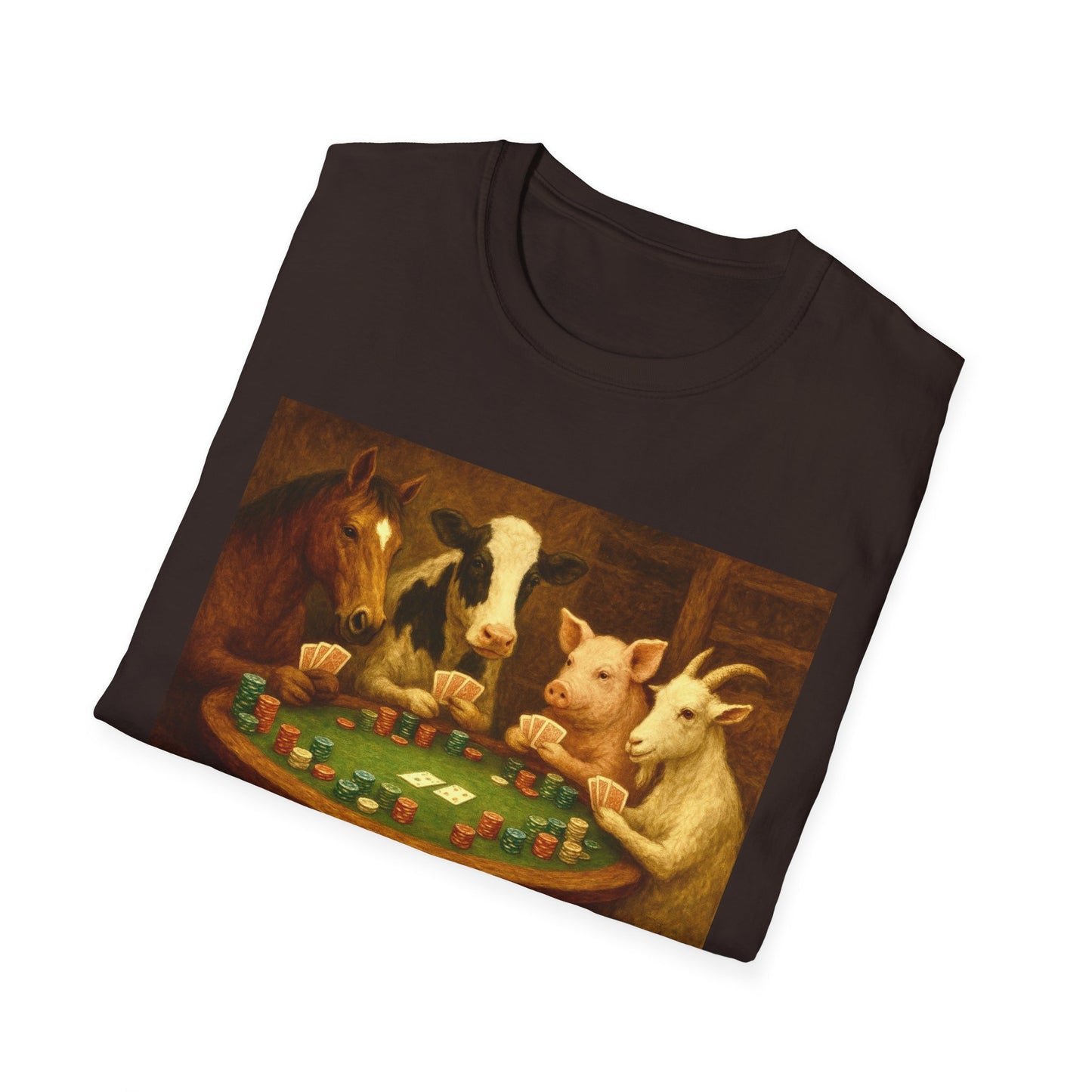 Farm Animal Playing Poker Tee
