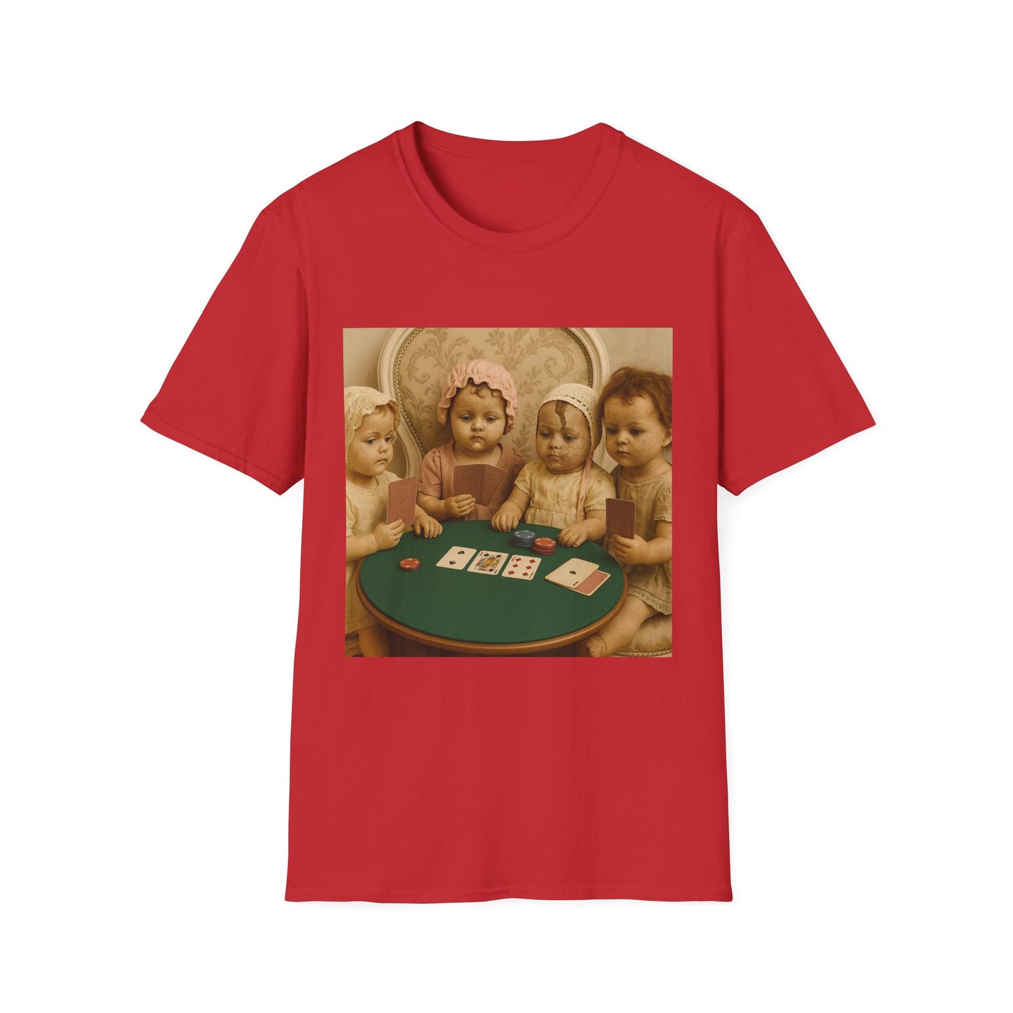 Vintage Dolls Playing Poker Unisex T-Shirt
