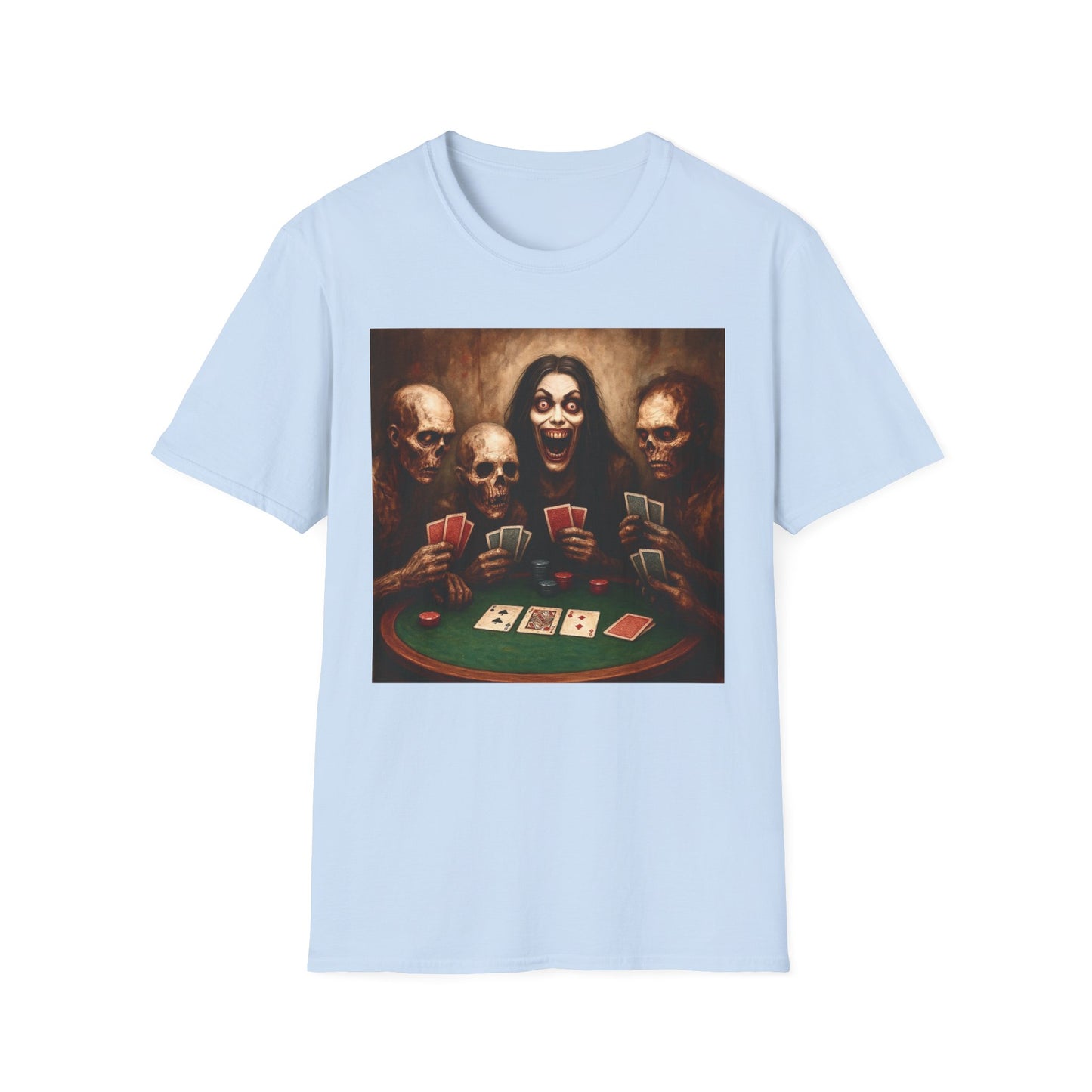 Zombie T-Shirt - Graveyard Zombies Playing Poker