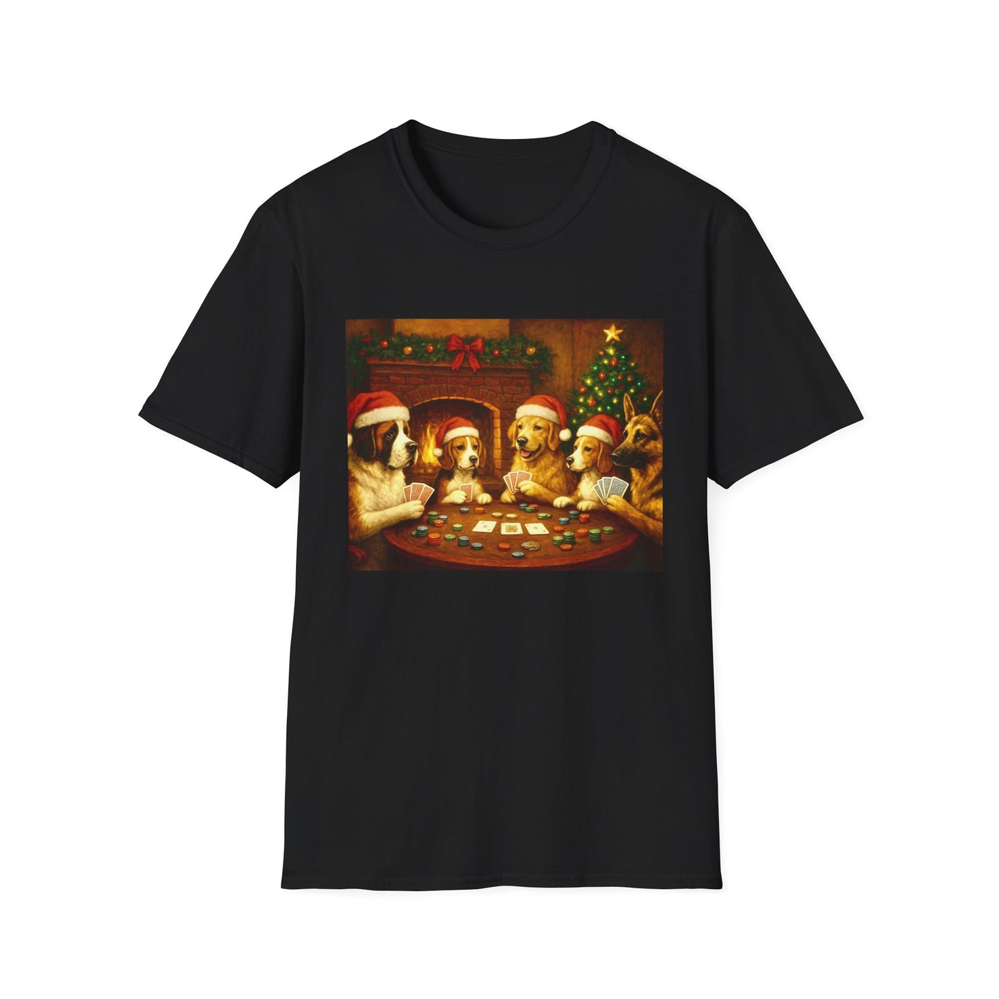 Santa Pups Poker Night T-Shirt