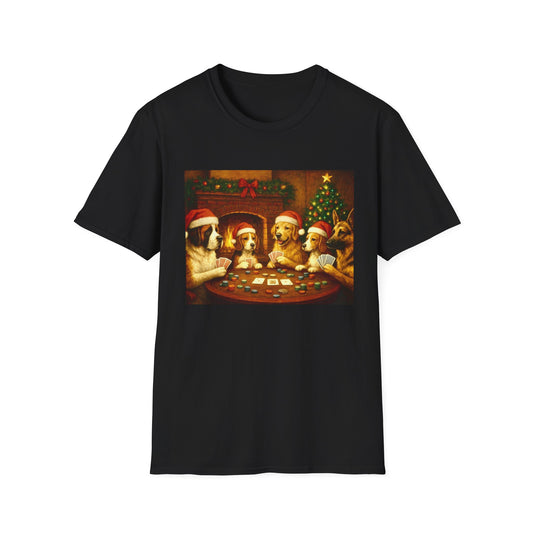 Santa Pups Poker Night T-Shirt