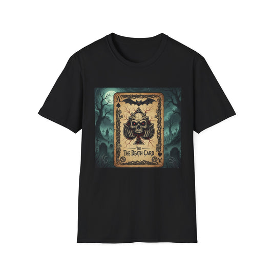 Eerie Ace of Spades Death Card Design Unisex Tee