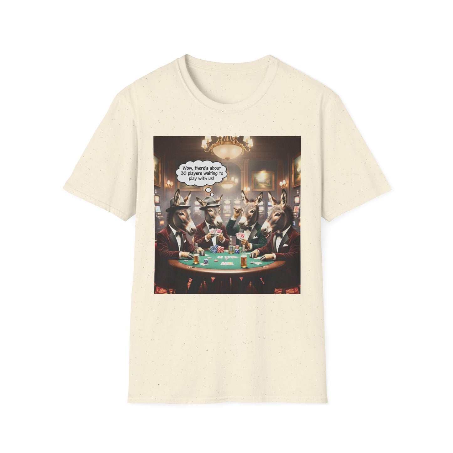 Donkeys Playing Poker T-Shirt — Funny Animal Poker Tee for Game Nights