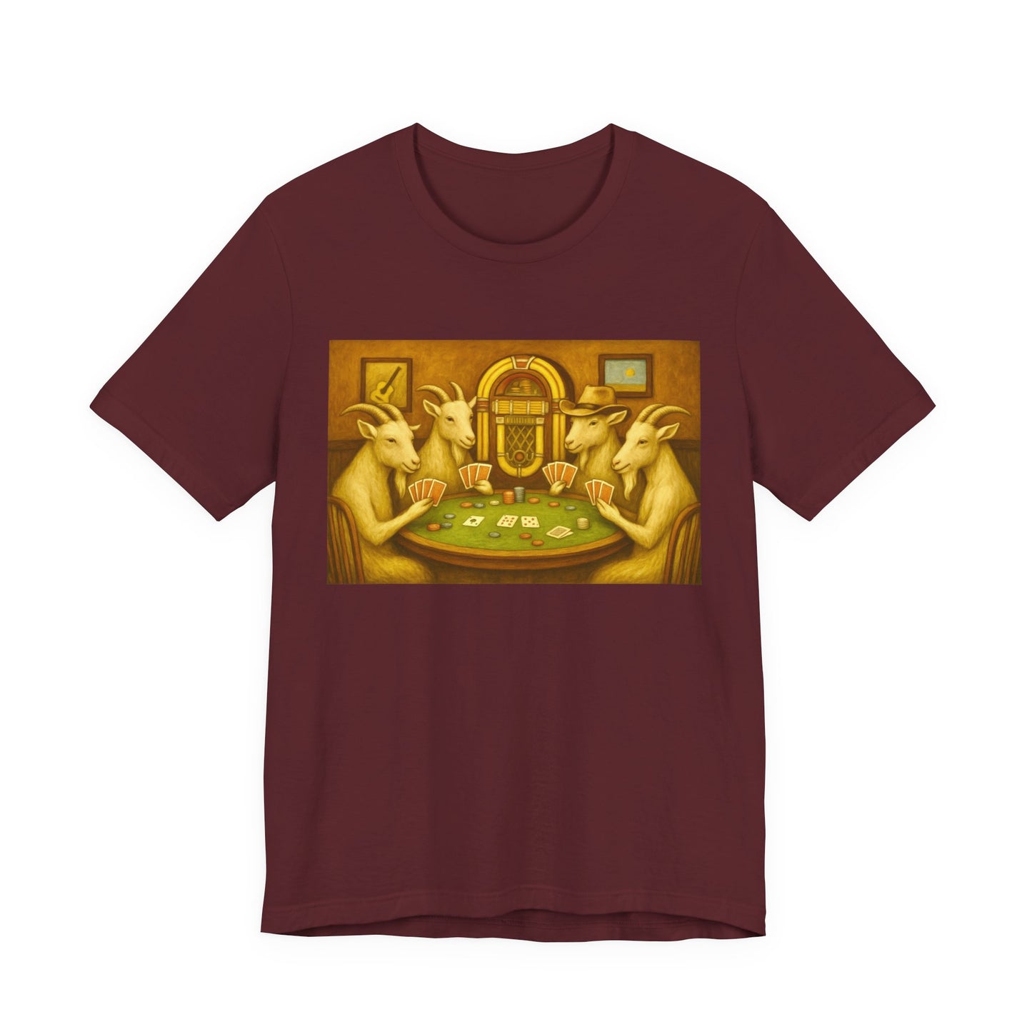 Goats Playing Poker Tee Shirt