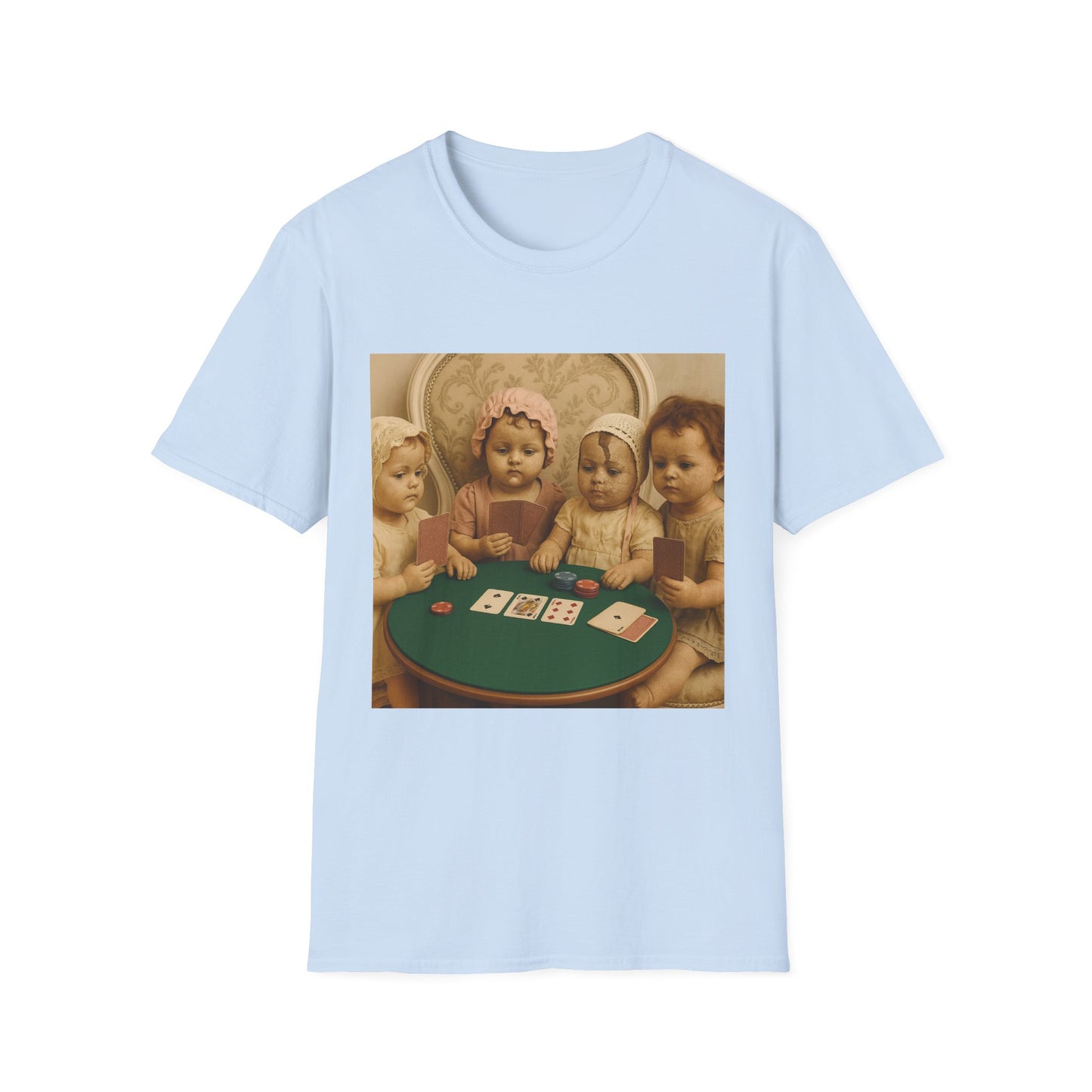 Vintage Dolls Playing Poker Unisex T-Shirt
