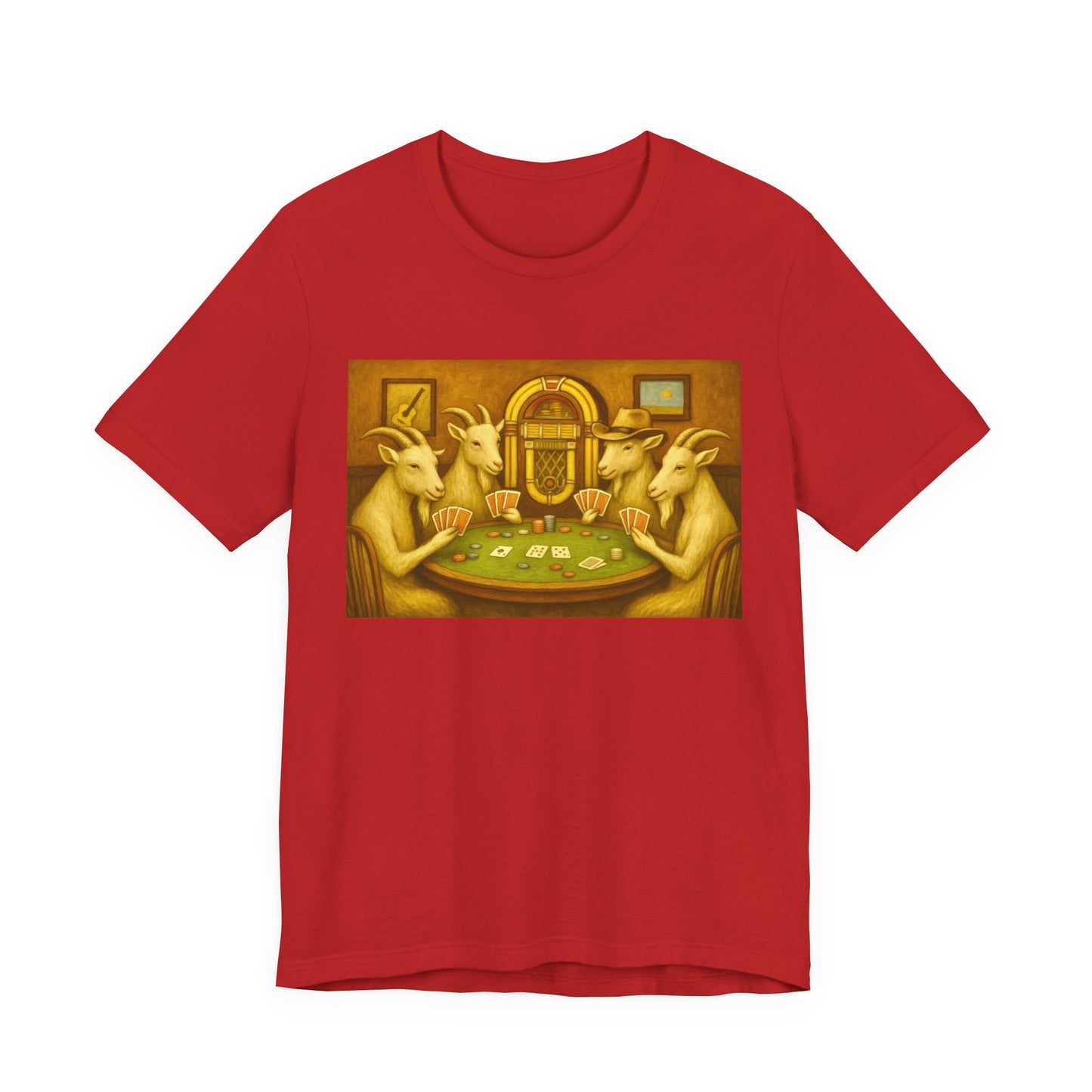 Goats Playing Poker Tee Shirt