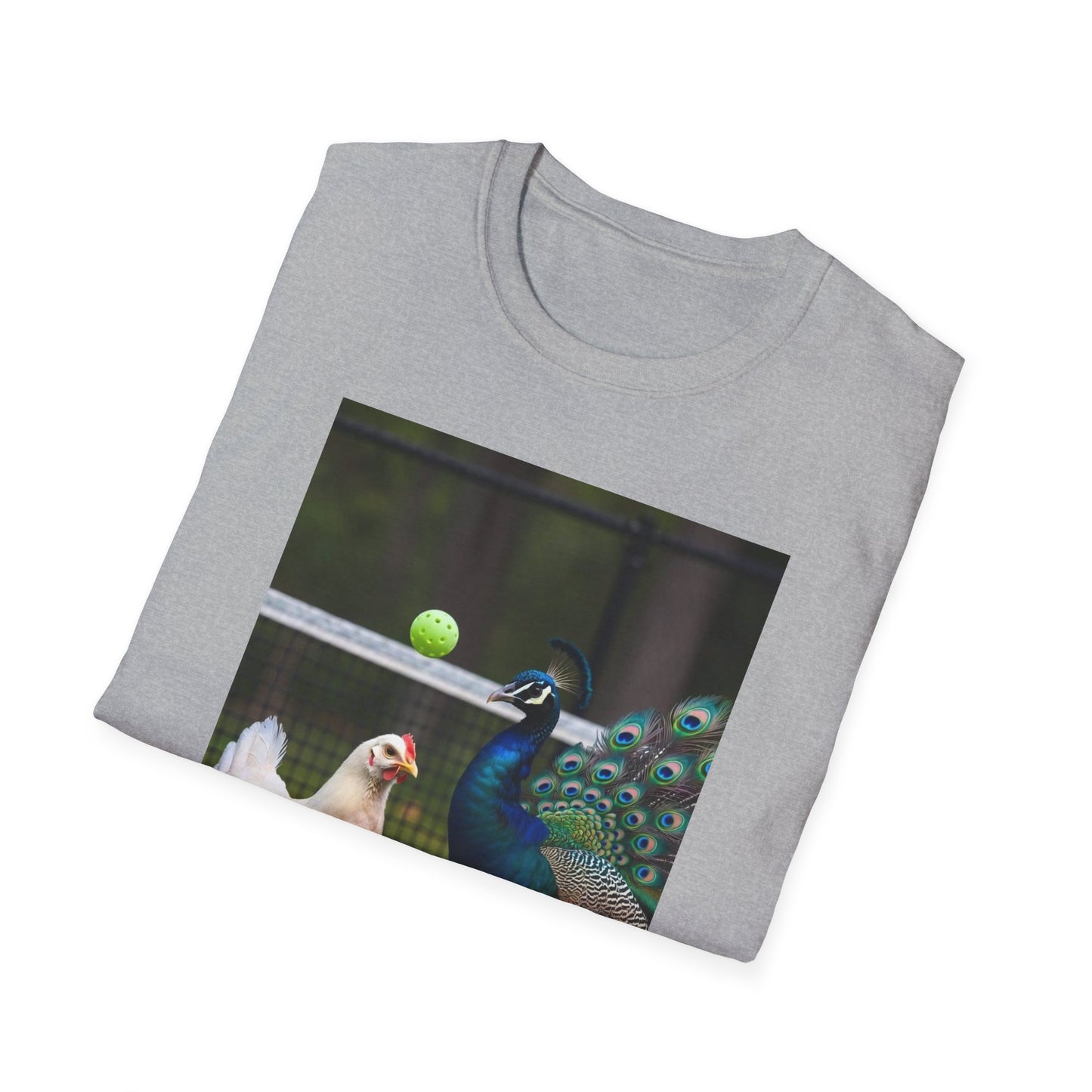 Hen vs Peacock Pickleball Beauty Match T-Shirt