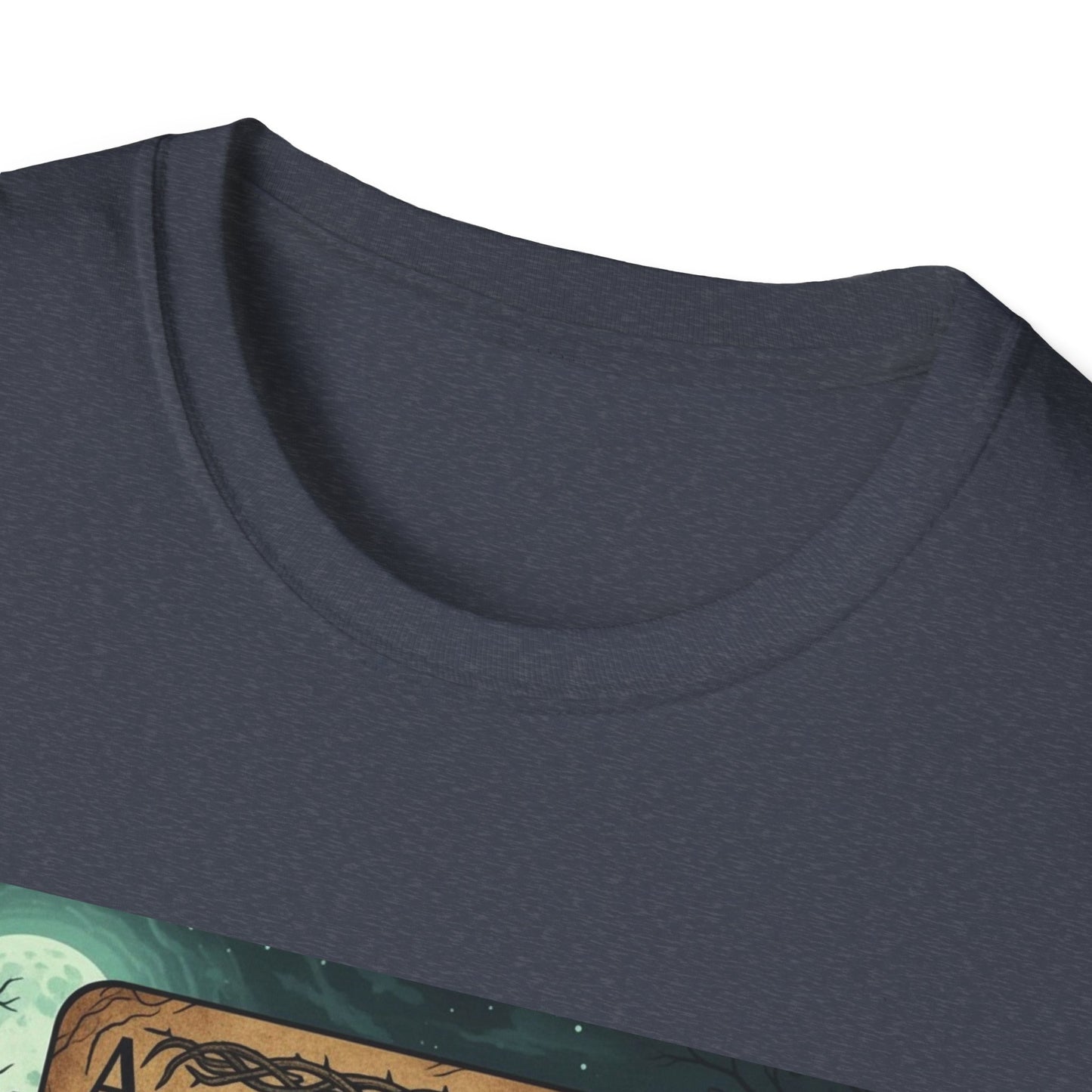 Eerie Ace of Spades Death Card Design Unisex Tee