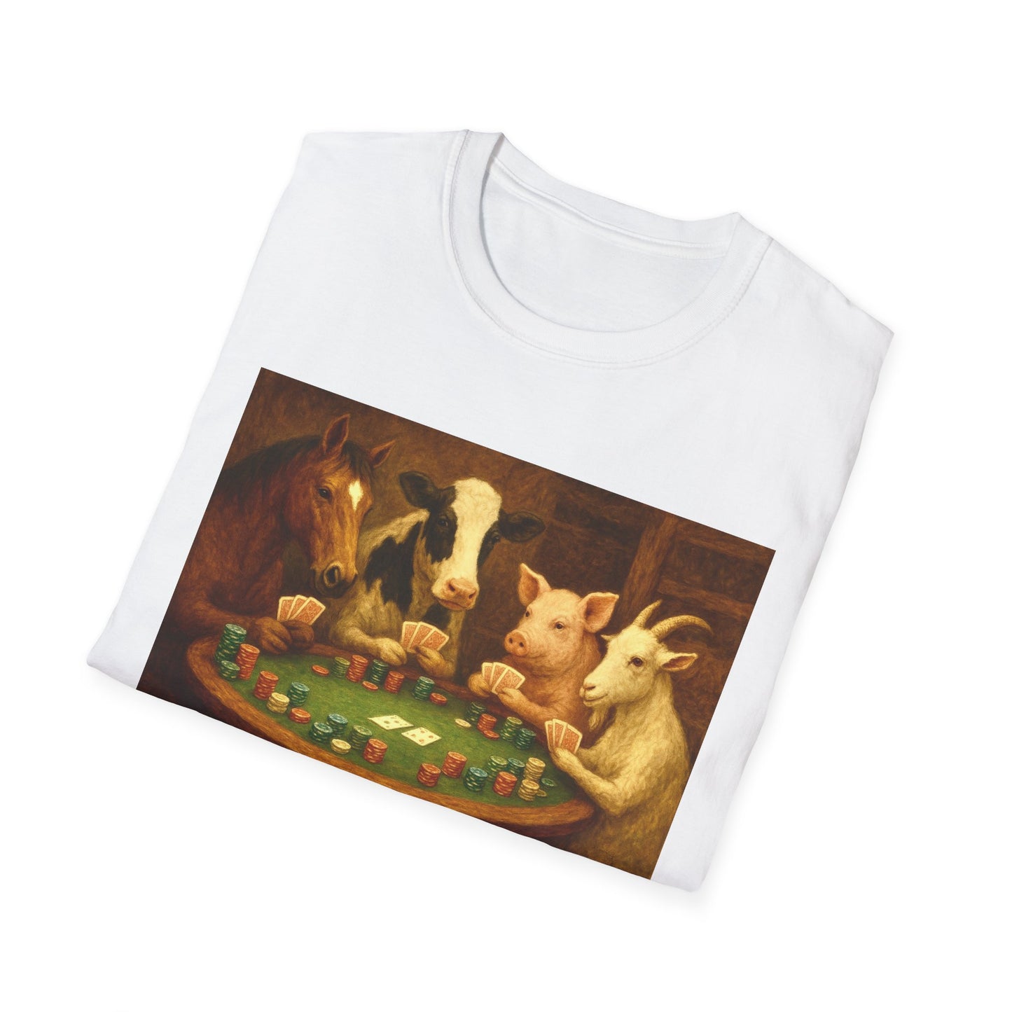 Farm Animal Playing Poker Tee