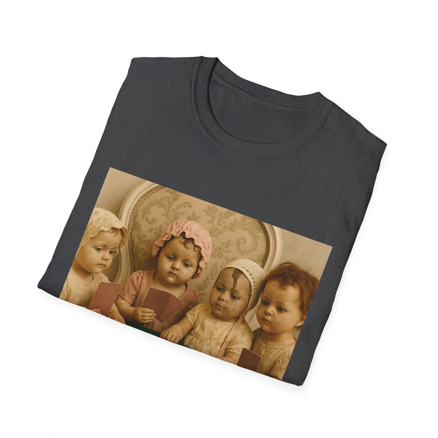 Vintage Dolls Playing Poker Unisex T-Shirt