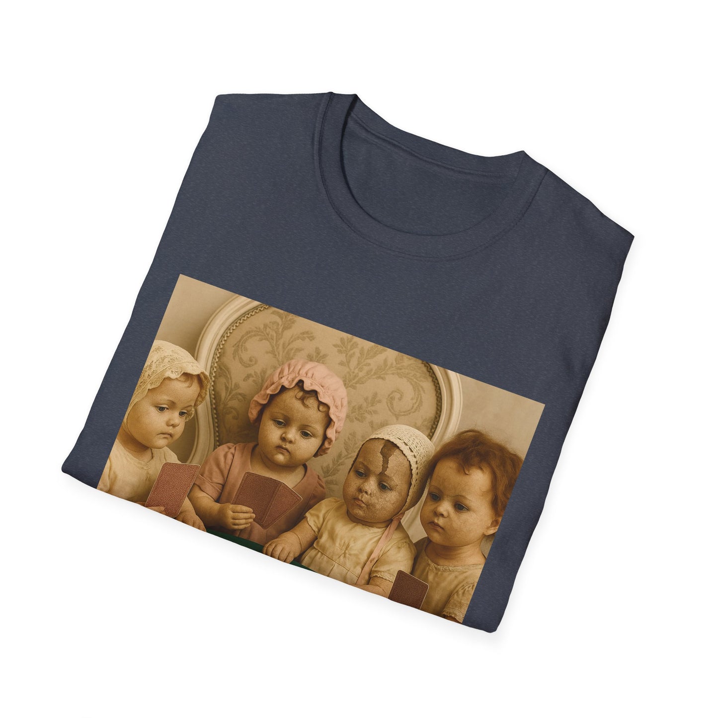 Vintage Dolls Playing Poker Unisex T-Shirt