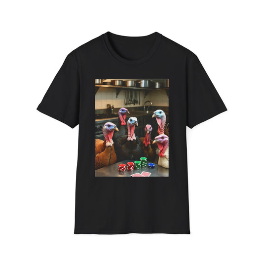 Poker Playing Turkeys T-Shirt