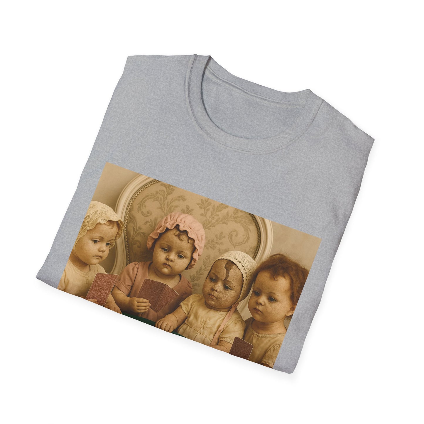 Vintage Dolls Playing Poker Unisex T-Shirt