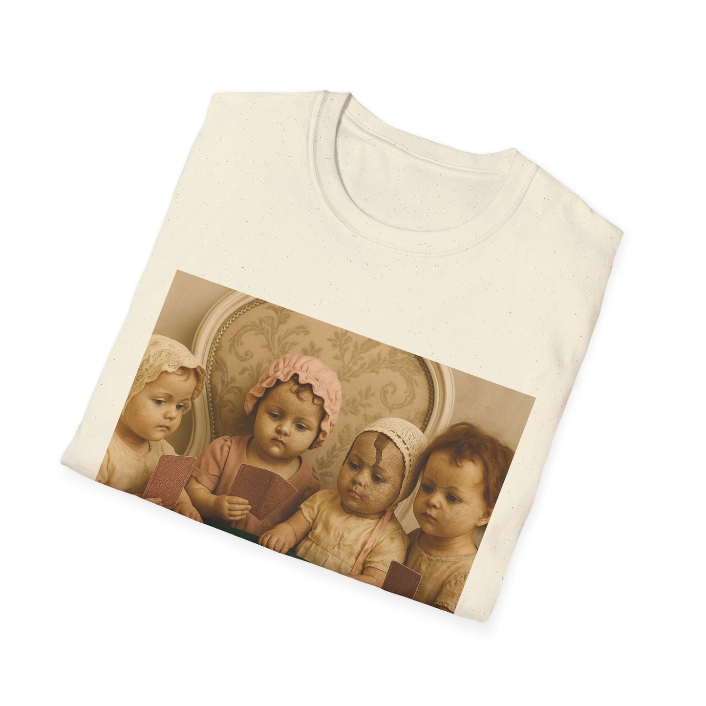 Vintage Dolls Playing Poker Unisex T-Shirt