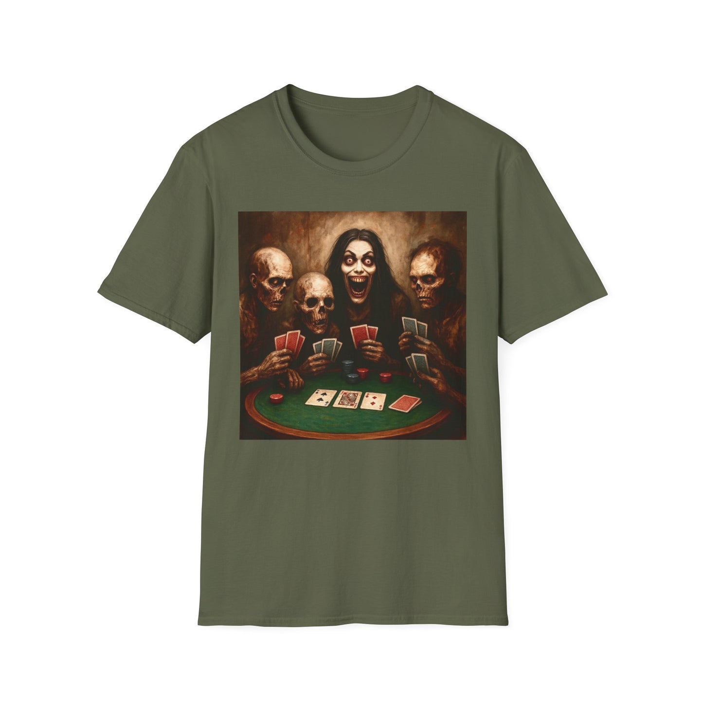Zombie T-Shirt - Graveyard Zombies Playing Poker