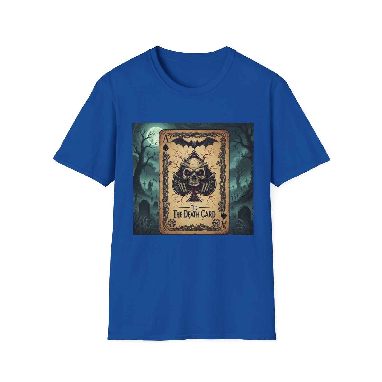 Eerie Ace of Spades Death Card Design Unisex Tee