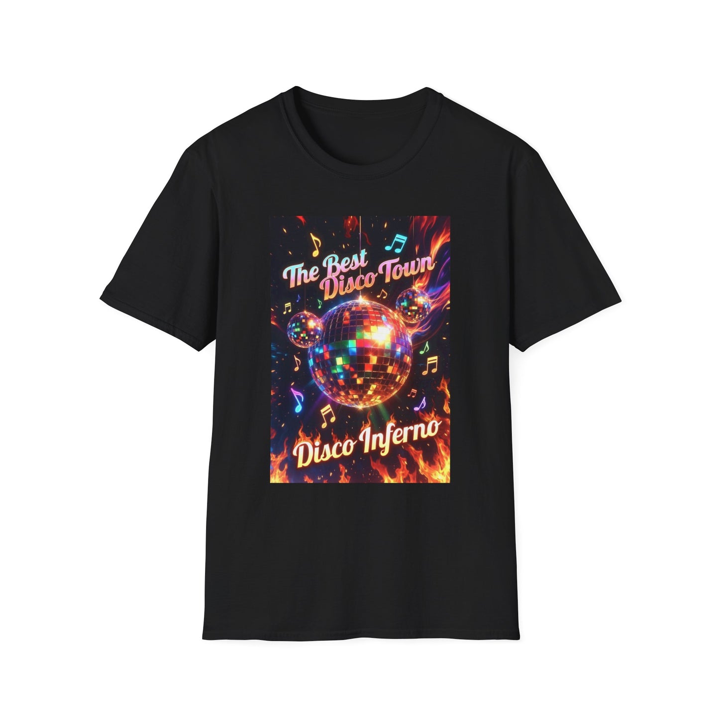 Disco Inferno Tee — Retro 70s Dance Party T-Shirt
