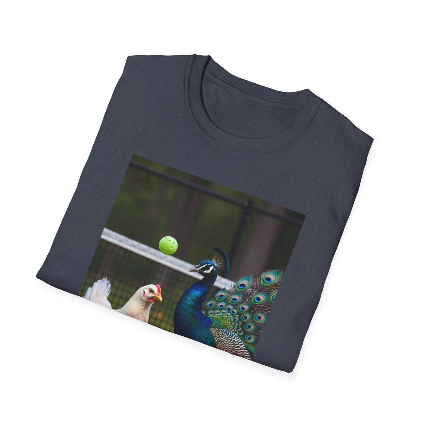 Hen vs Peacock Pickleball Beauty Match T-Shirt