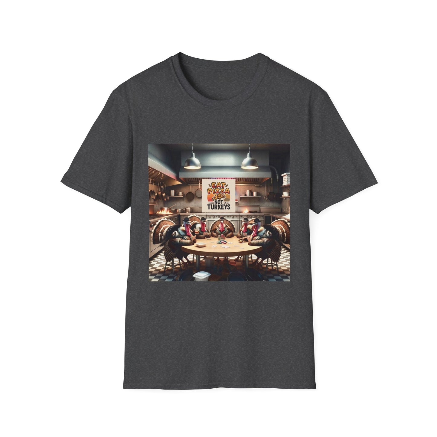 Pizza Lover T-Shirt - Eat Pizza, not poker playing turkeys