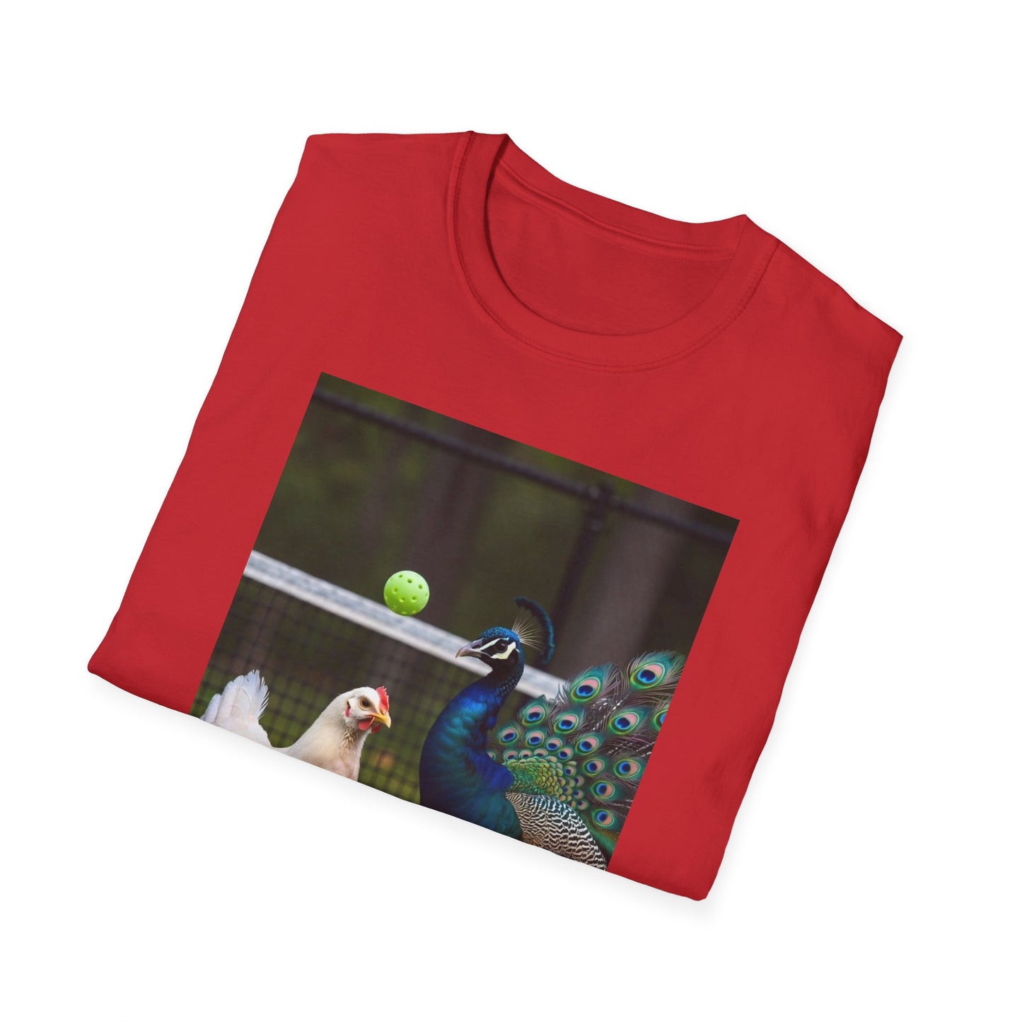 Hen vs Peacock Pickleball Beauty Match T-Shirt